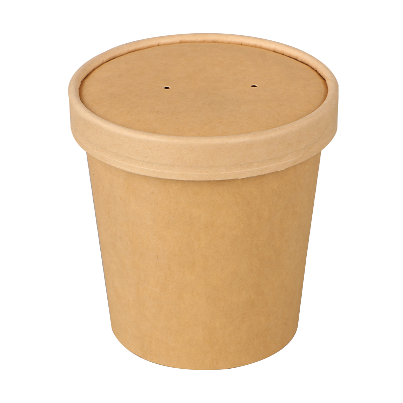 12-Unzen-Suppenbecher aus Papier mit gerolltem Rand