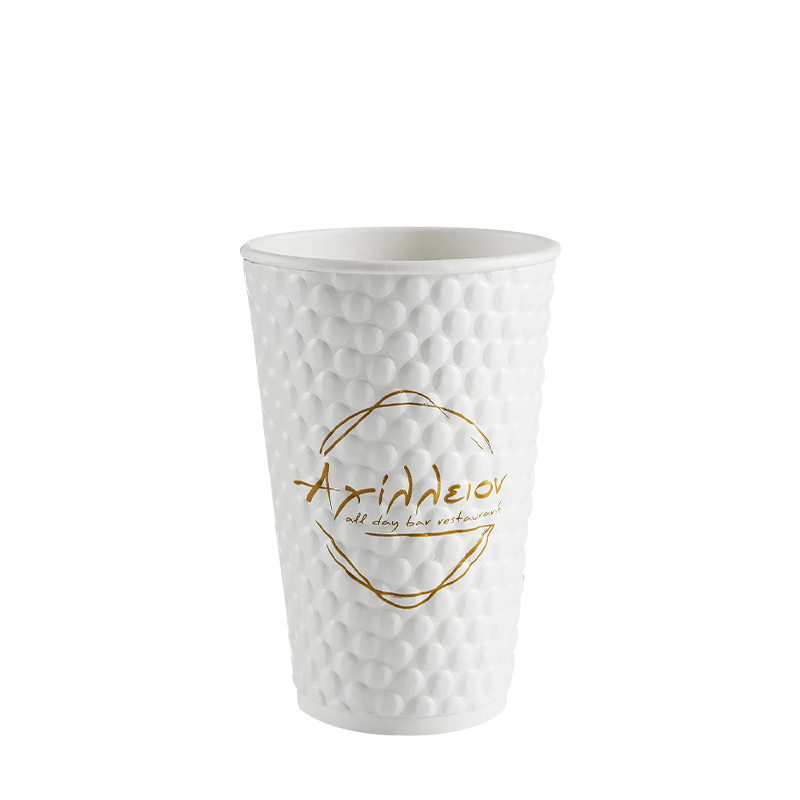 8oz isolierter, geprägter Heißpapierbecher