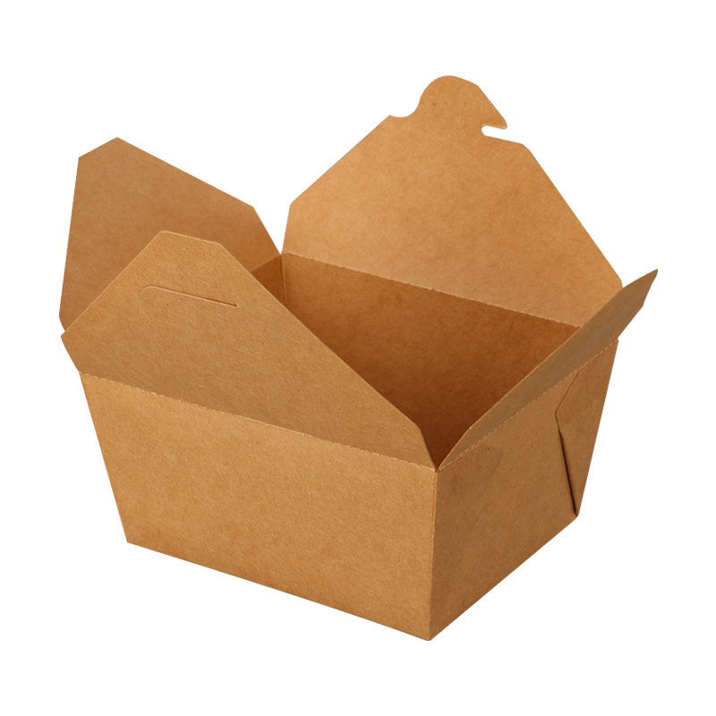 2000 ml ölbeständige Deli-Papierboxen aus Kraftpapier