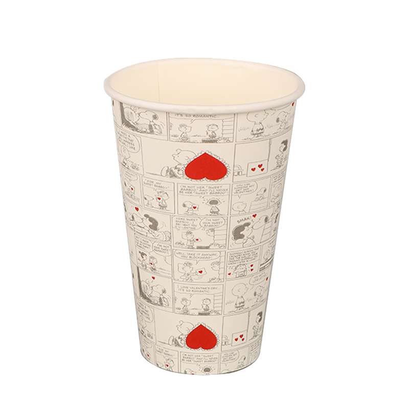 16oz biologisch abbaubarer Kaffee-Pappbecher