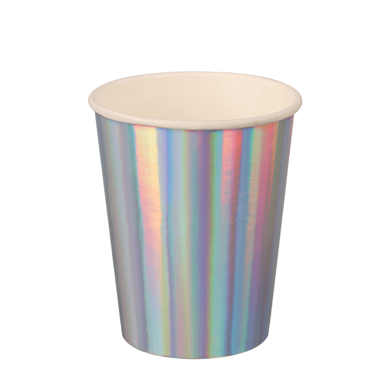 12oz silberfarbene, kompostierbare, kalte Pappbecher